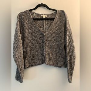 American Eagle Heather Gray Cardigan Sweater XS Cozy Button Front Knit